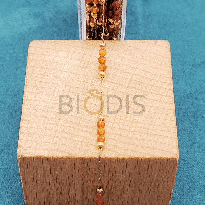 Alternative view of L0212_2.5#_3:1 Cadenas de acero con piedra facetada