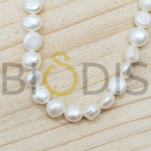 PER0490 Perlas de rio con forma mitad para manualidad 5mm